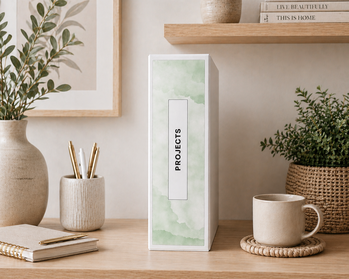 Sage Mist Binder Spine Covers Printable | Aesthetic Editable Binder Spine Cover for Home, Office & School (1.5β, 2β, 3β)