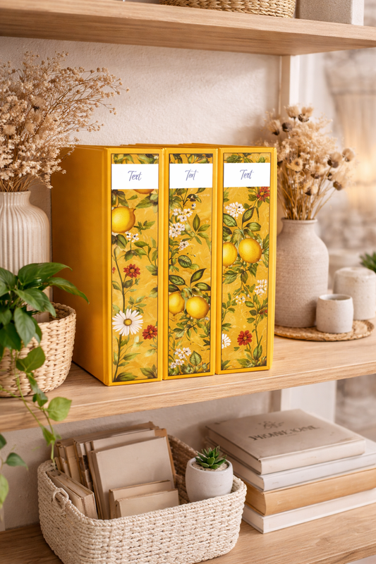 Citrus Meadow Binder Spine Cover- Free