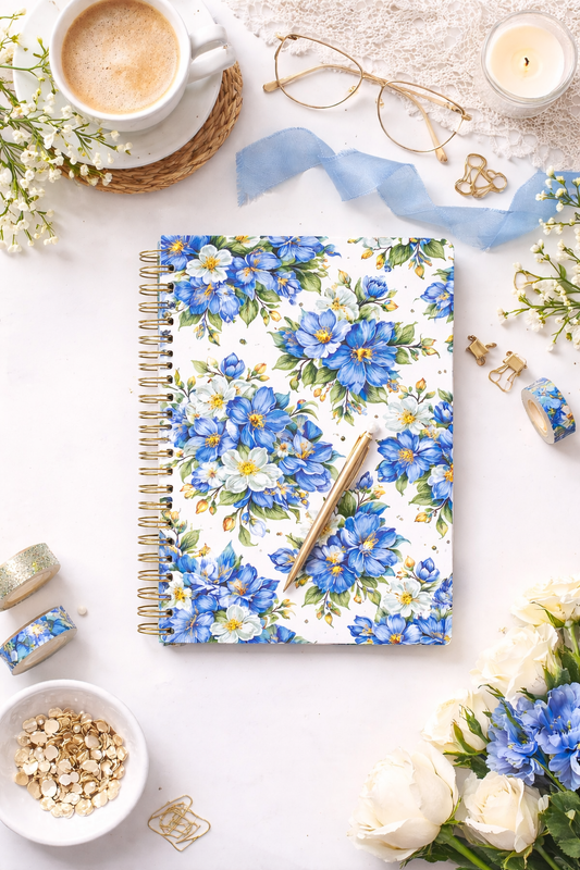 Sapphire Meadow Seamless Pattern