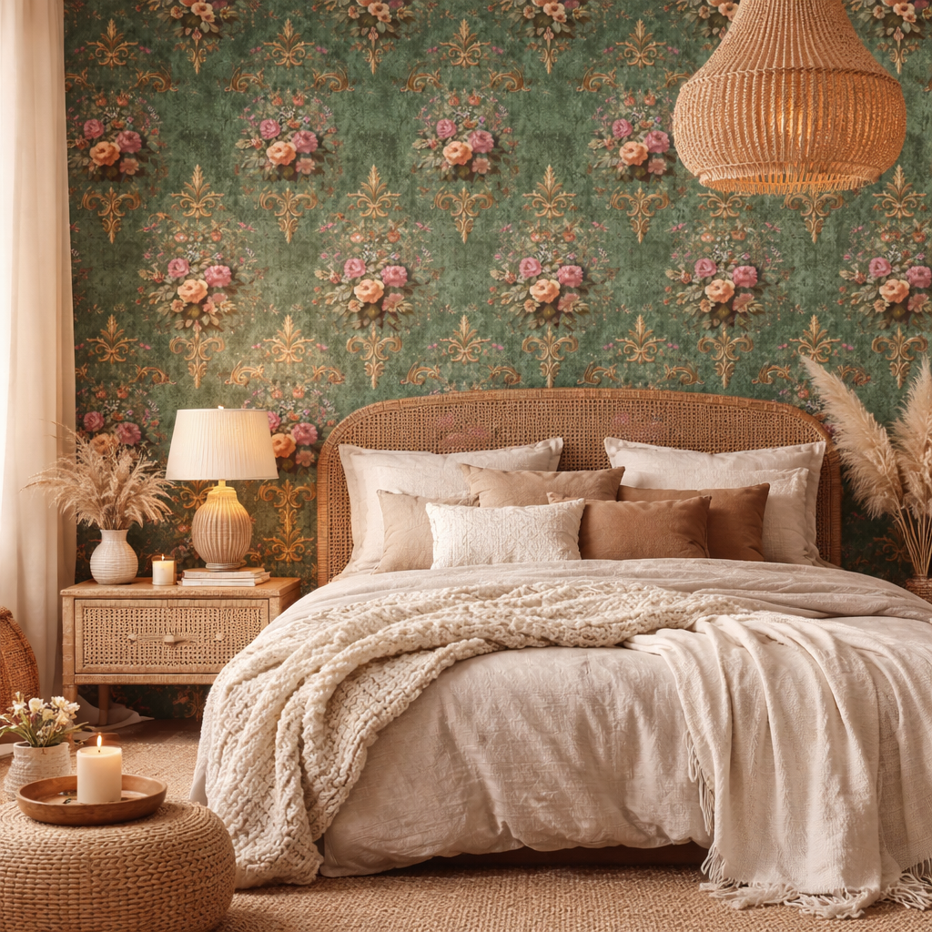 Rosehaven Damask Seamless Pattern