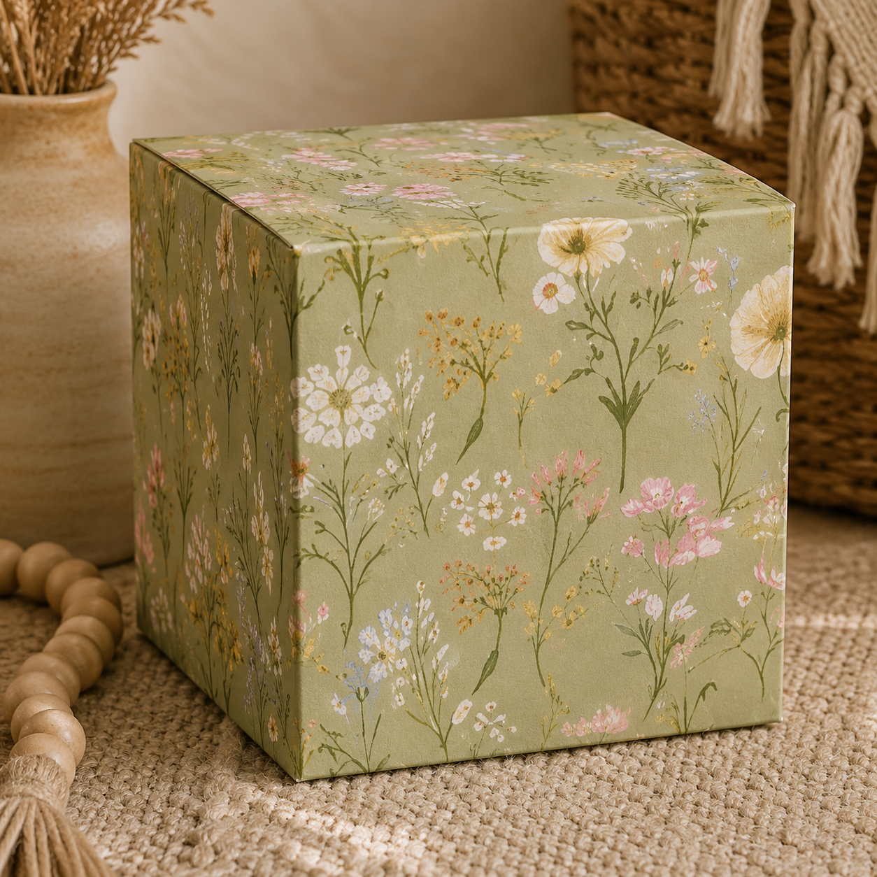 Botanical Gift Box Template Bundle (14 Designs) | Printable A4 & A3 Folding Box | Vintage Floral Packaging Set