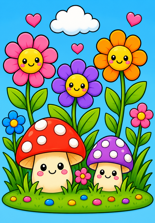 Flower Garden Coloring Book
