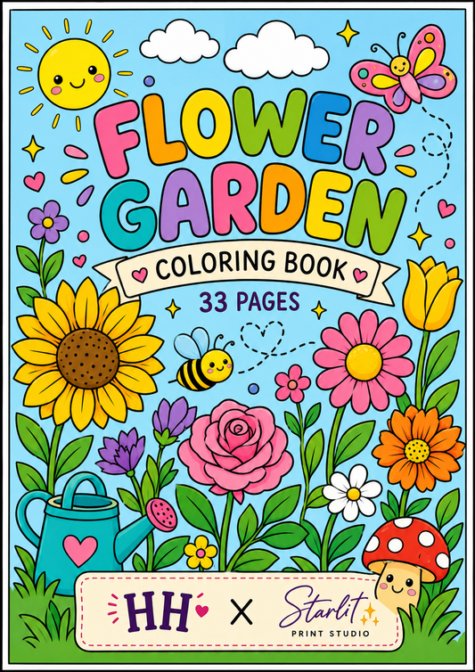Flower Garden Coloring Book