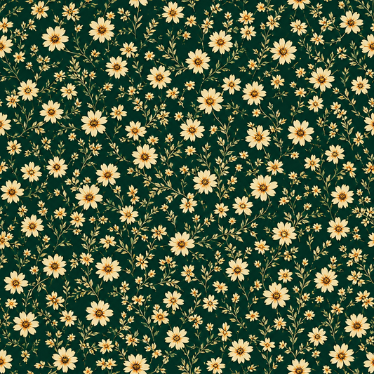 Seamless Daisy Floral Pattern | Cottagecore Flower Background