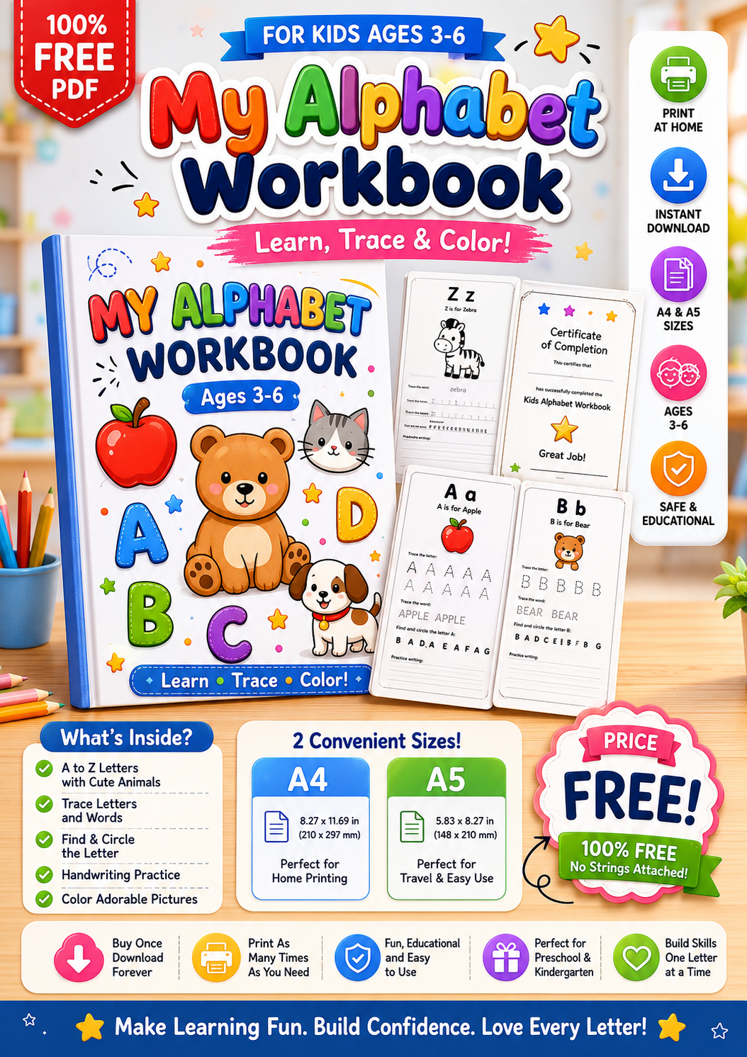 My Alphabet Workbook (A4 & A5)