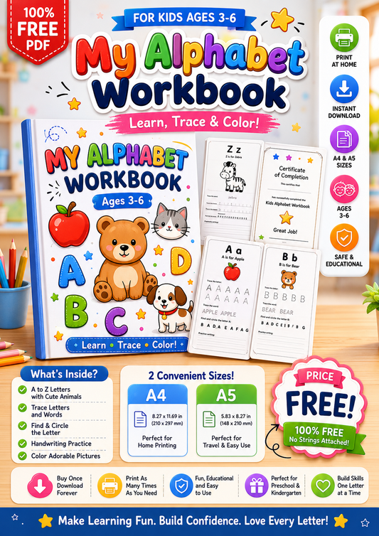 My Alphabet Workbook (A4 & A5)