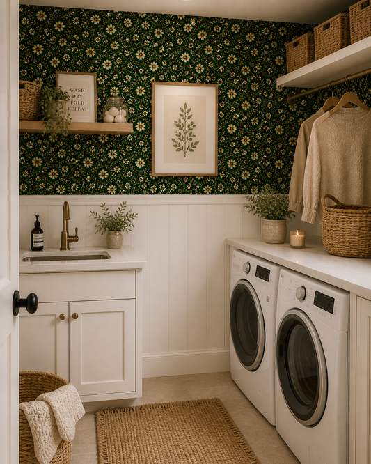 Seamless Daisy Floral Pattern | Cottagecore Flower Background