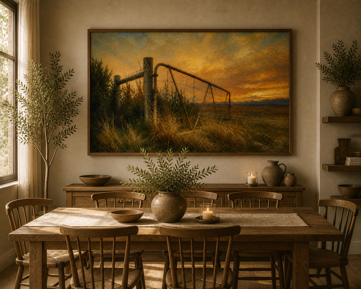 Where the Day Lets Go – Large Landscape Printable Wall Art (A0 118×84 cm) | Instant Download | Calm Sunset Nature Decor