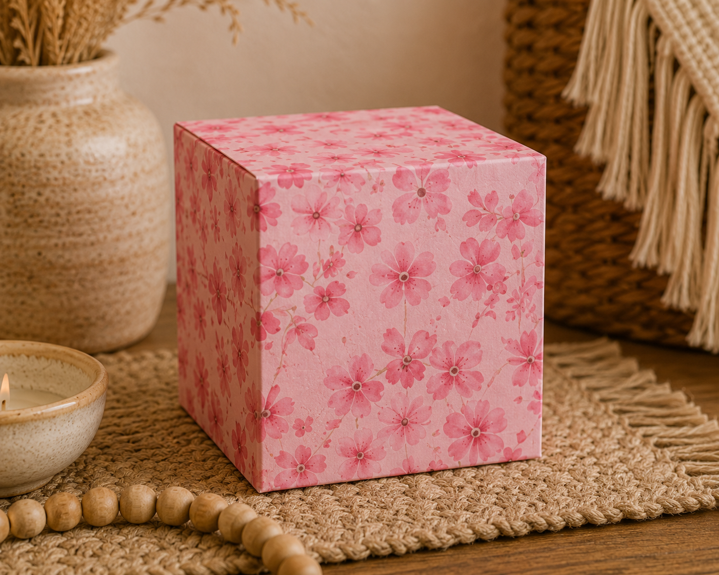 Pink Floral Gift Box Templates Bundle (14 Designs) | Printable A4 & A3 DIY Packaging