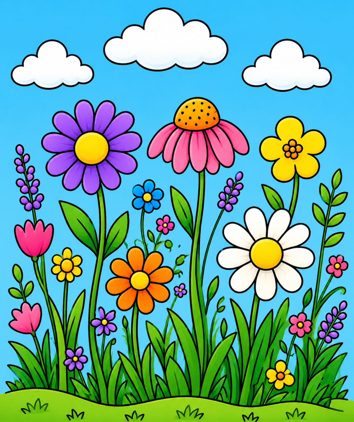 Flower Garden Coloring Book
