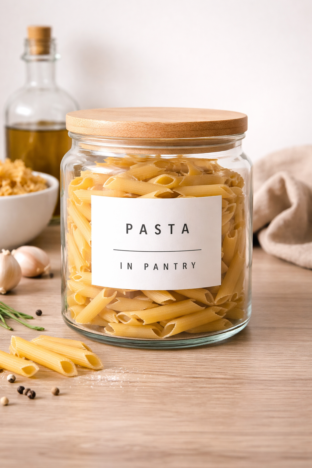 112 Pantry Labels Printable | Minimal Kitchen Organization Set