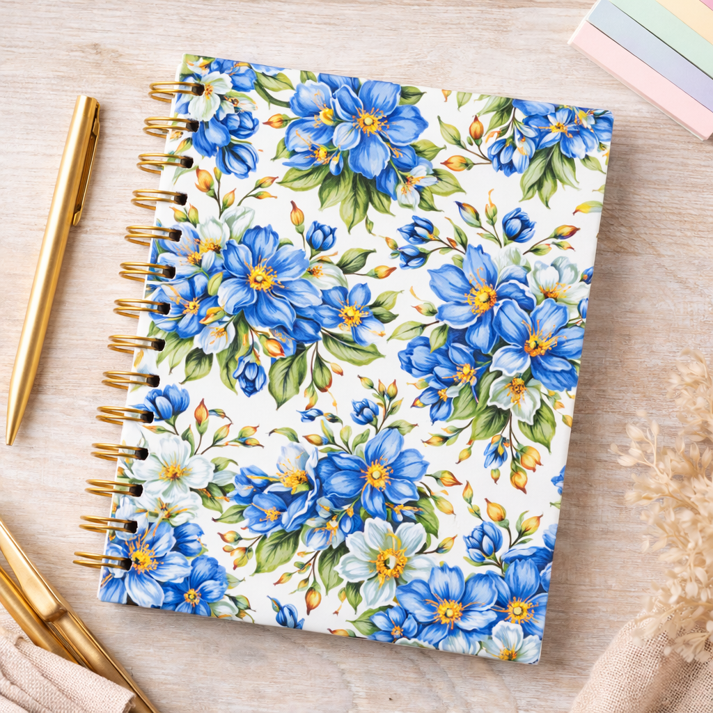 Sapphire Meadow Seamless Pattern