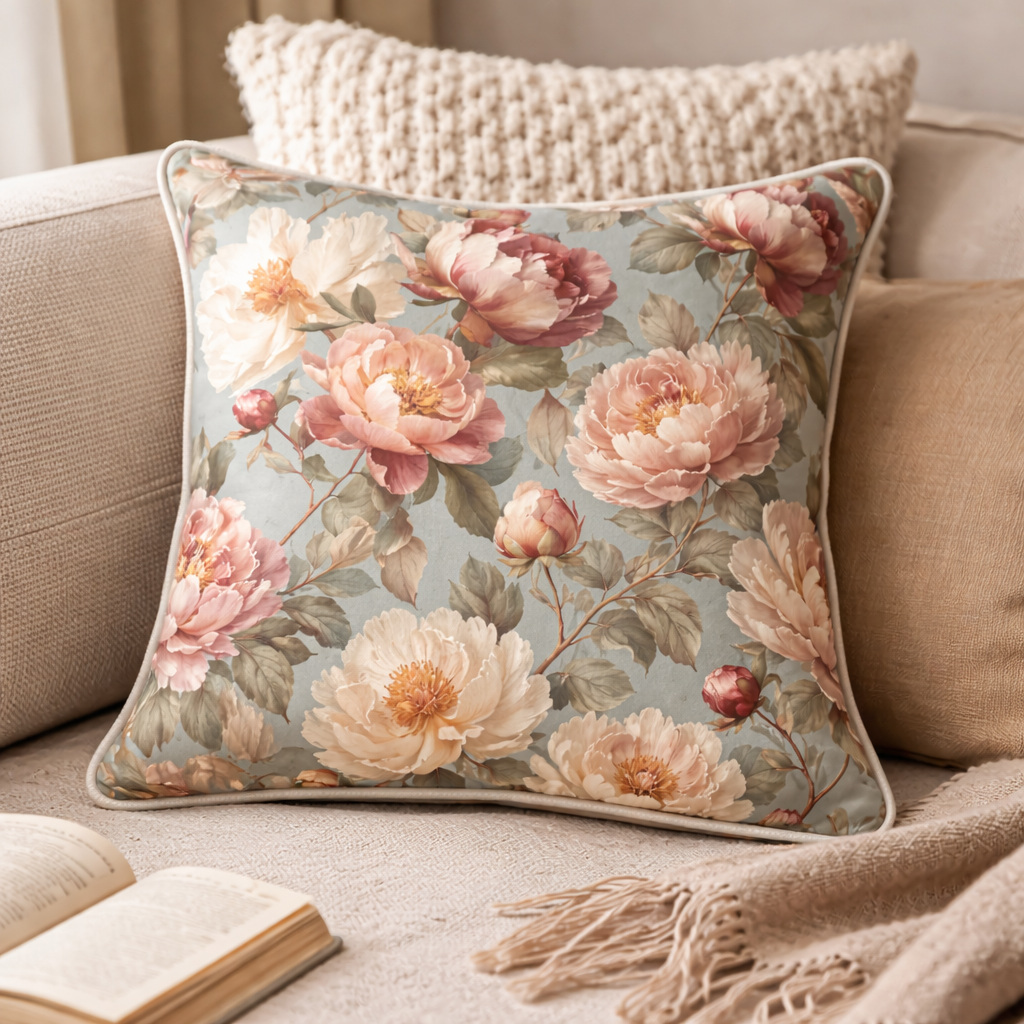Antique Peony Seamless Pattern