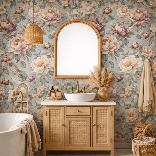 Antique Peony Seamless Pattern