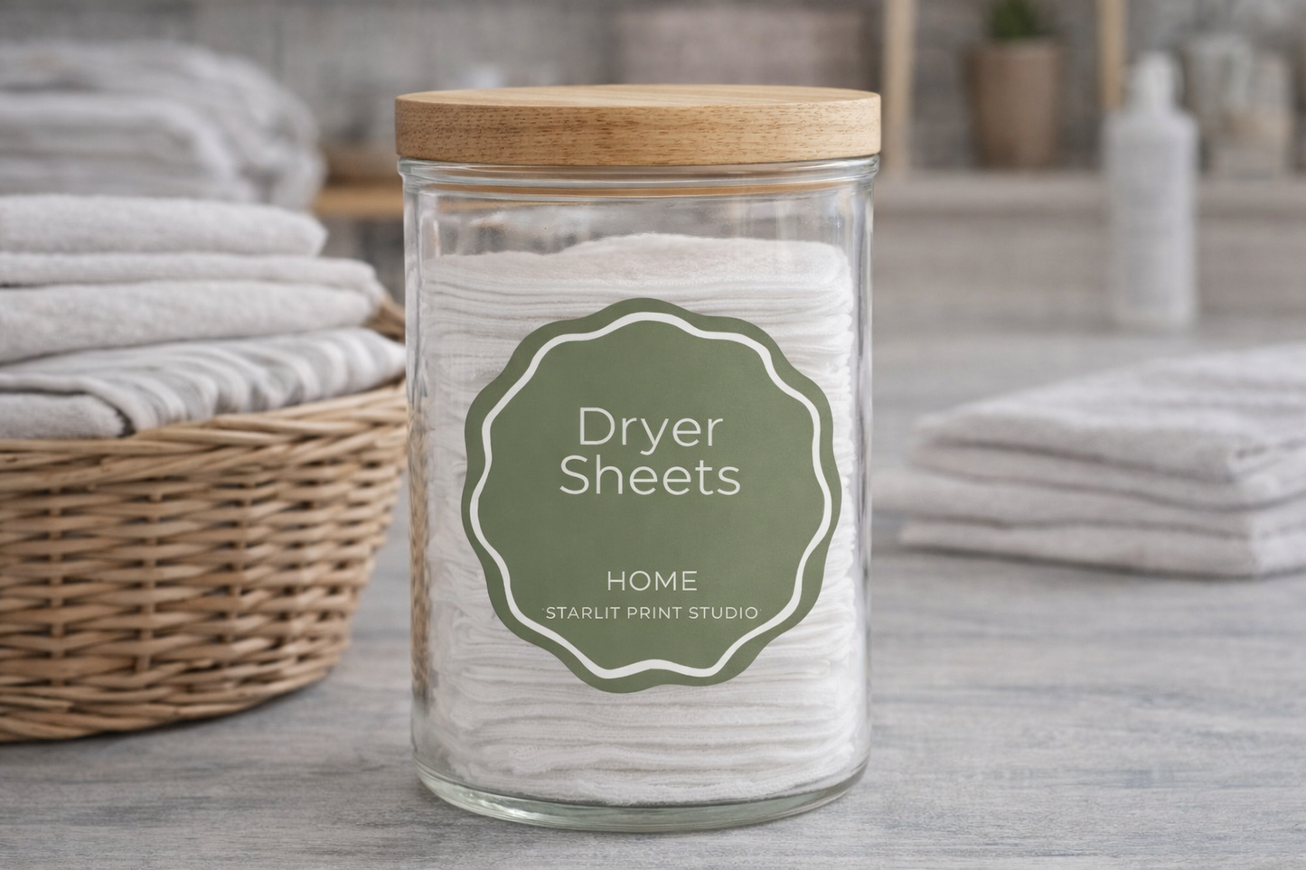 Botanical Home Organization Labels – 50 Label Set-Canva Template