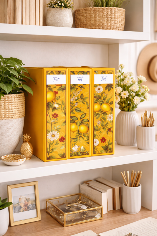 Citrus Meadow Binder Spine Cover- Free