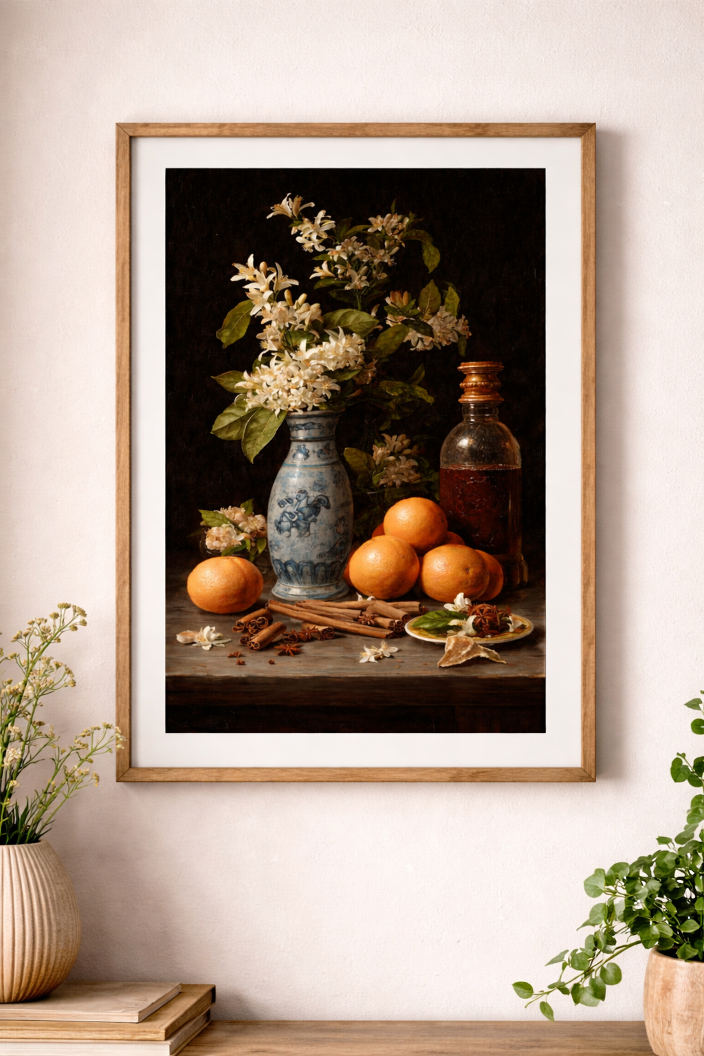 Orange Bouquet – Vintage Floral Printable Wall Art, Warm Botanical Decor