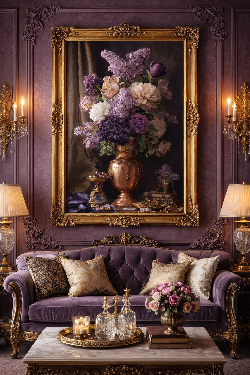 Luxury Baroque Collection – 5 Printable Wall Art Set