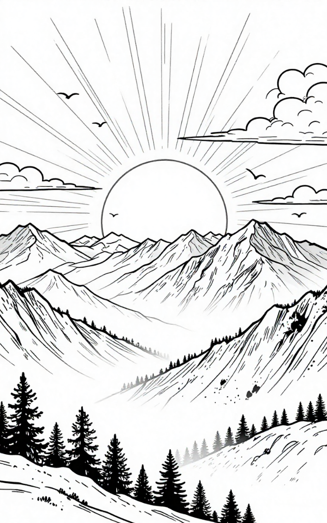 Nature Escape: A Coloring Adventure | 50 Coloring Pages | Digital PDF Download | A4