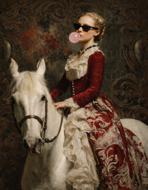 Royal Rebellion – Vintage Baroque Horse Printable Wall Art Instant download