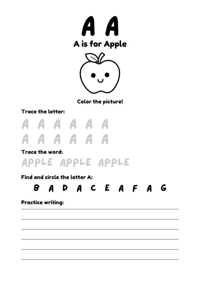 My Alphabet Workbook (A4 & A5)