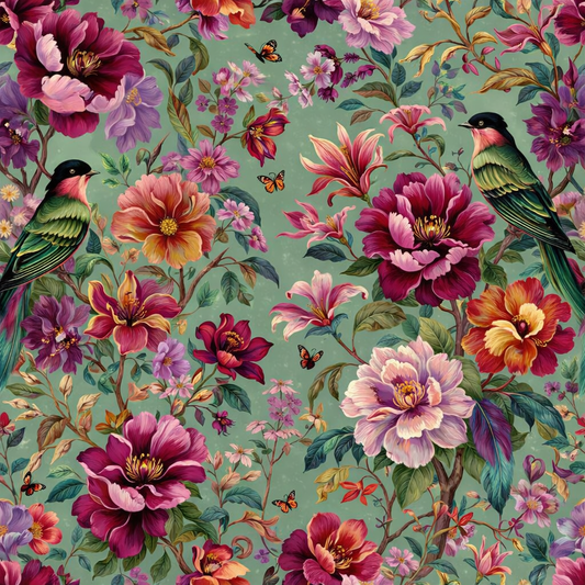 Songbird Seamless Pattern