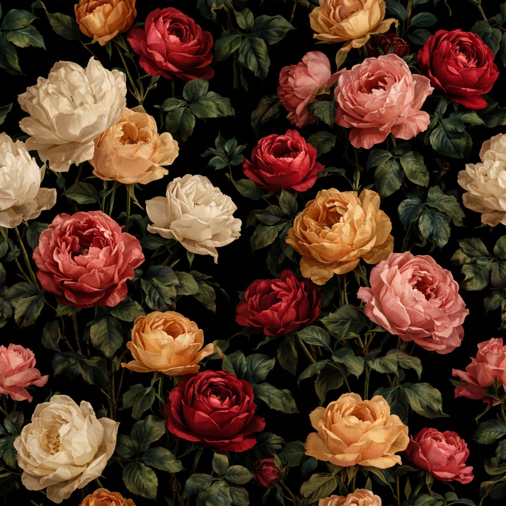 Tudor Court Botanica Seamless Pattern