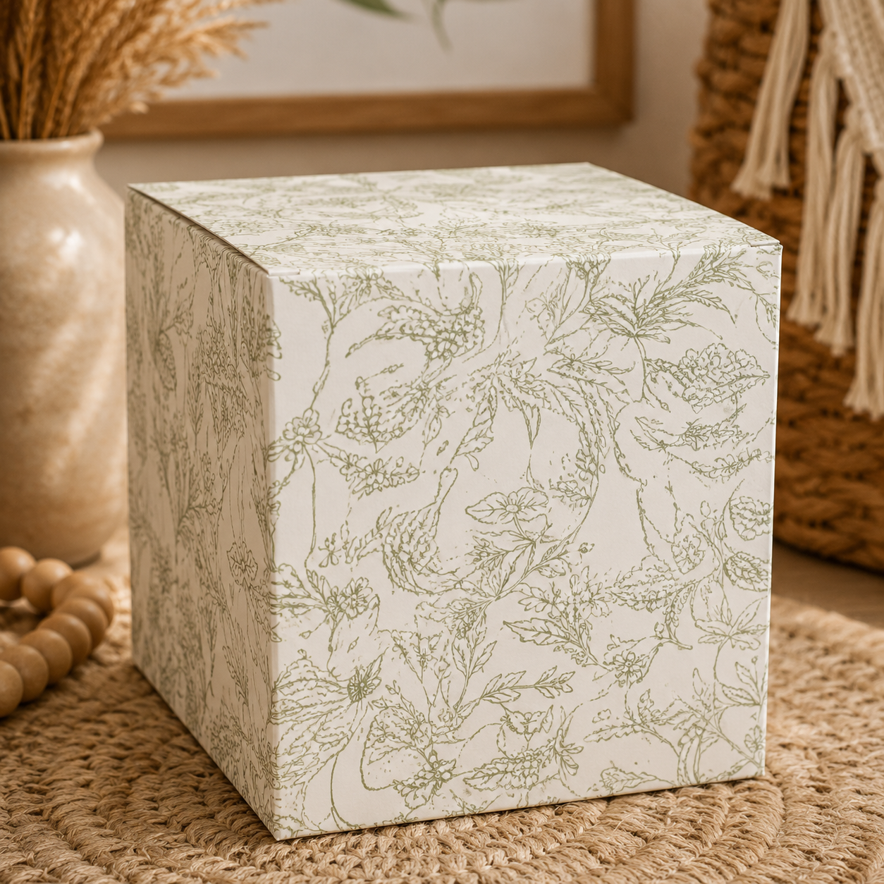 Botanical Gift Box Template Bundle (14 Designs) | Printable A4 & A3 Folding Box | Vintage Floral Packaging Set