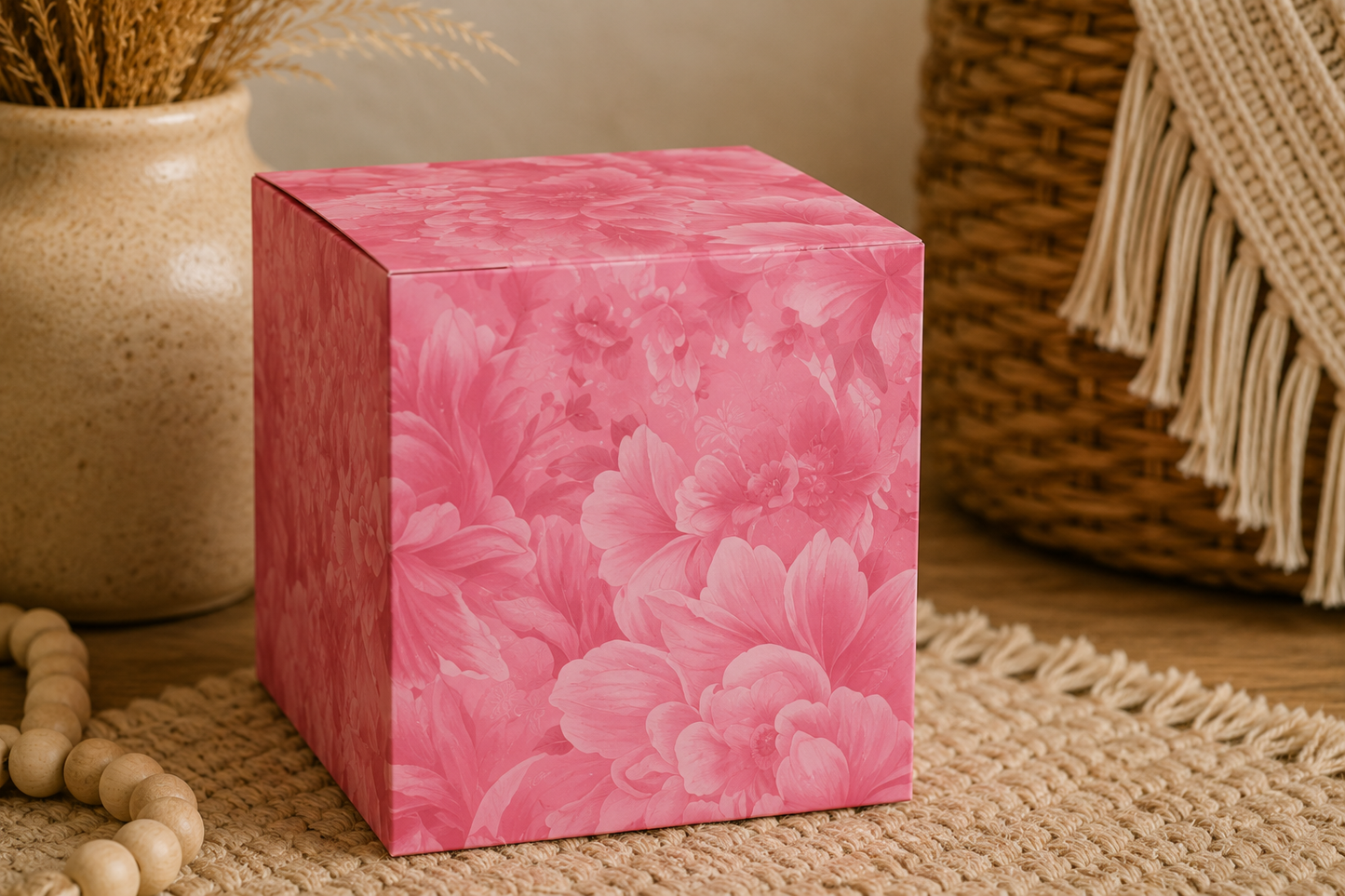 Pink Floral Gift Box Templates Bundle (14 Designs) | Printable A4 & A3 DIY Packaging