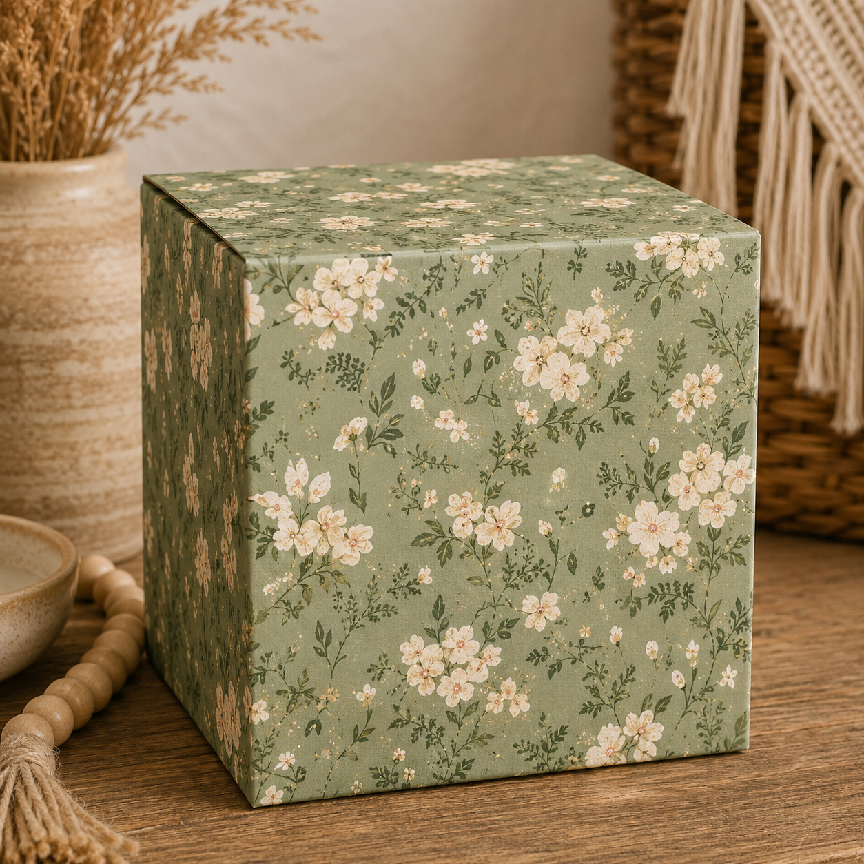 Botanical Gift Box Template Bundle (14 Designs) | Printable A4 & A3 Folding Box | Vintage Floral Packaging Set
