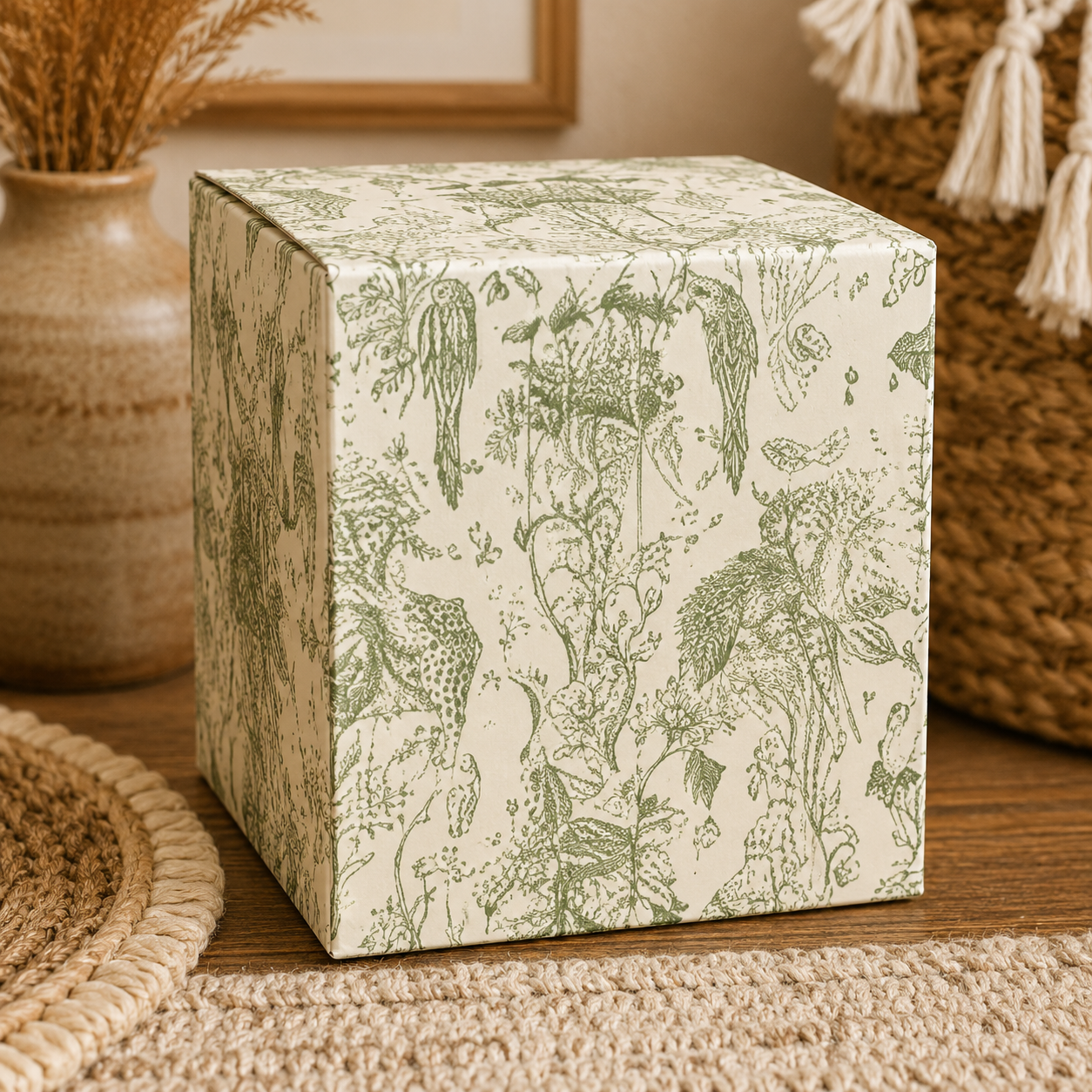 Botanical Gift Box Template Bundle (14 Designs) | Printable A4 & A3 Folding Box | Vintage Floral Packaging Set