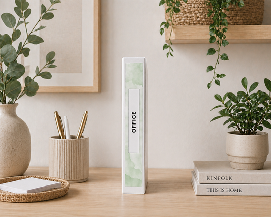 Sage Mist Binder Spine Covers Printable | Aesthetic Editable Binder Spine Cover for Home, Office & School (1.5”, 2”, 3”)