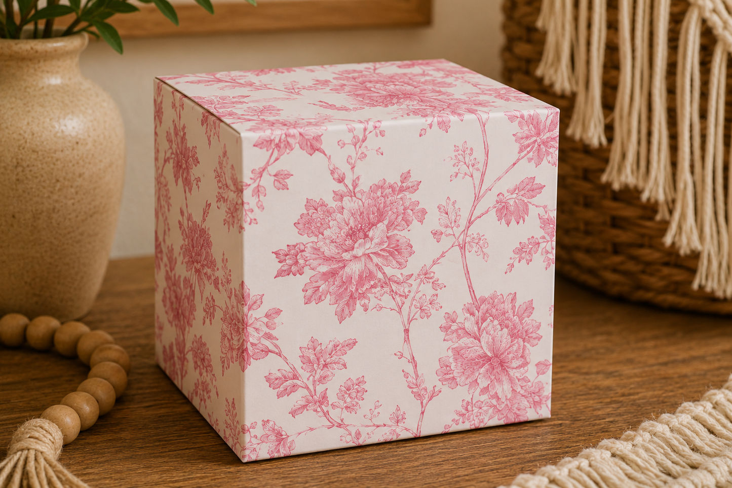 Pink Floral Gift Box Templates Bundle (14 Designs) | Printable A4 & A3 DIY Packaging